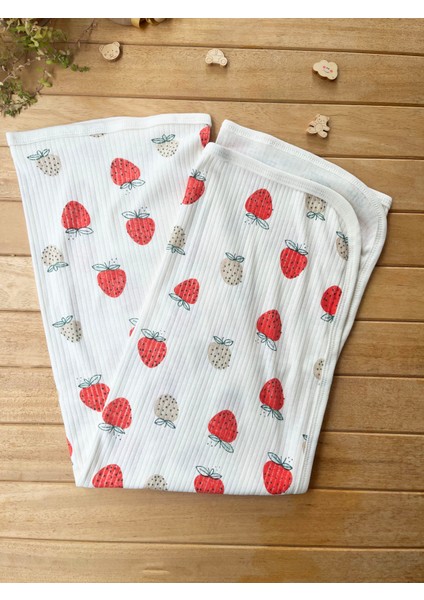 Naturel Çilek Pamuklu 80X95 cm Tek Kat Penye Bebek Battaniye indirimleri