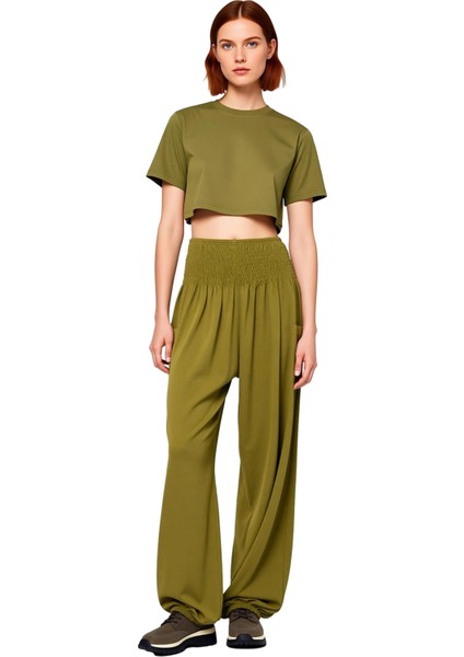 Kadin Viskoz Etnik Desenli Yüksek Bel Bol Kesim Pantolon Fonksiyonel Dayanıklı Kaliteli Şık fırsatları