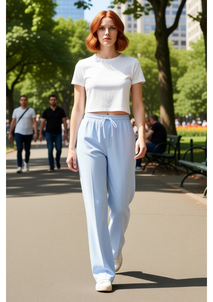 Kadın Müslin Wide Leg Pantolon Rahat Kesim Fonksiyonel Dayanıklı Kaliteli Konforlu Estetik modelleri