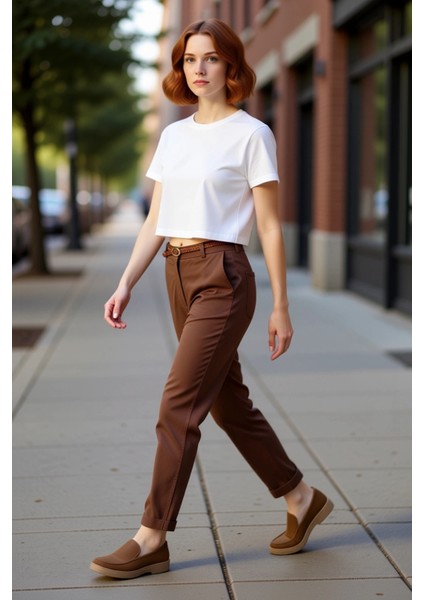 Kadın Haki Dokuma Gabardin Pantolon Fonksiyonel Dayanıklı Kaliteli Konforlu Estetik Modern modelleri