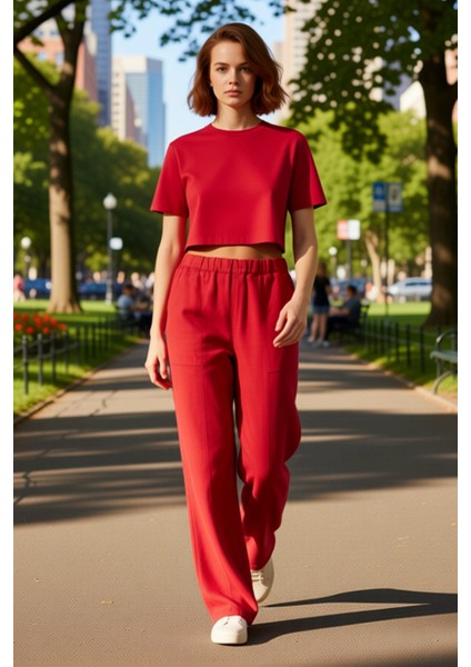 Kadın Yüksek Bel Geniş Paça Keten Pantolon Fonksiyonel Dayanıklı Kaliteli Konforlu Estetik modelleri