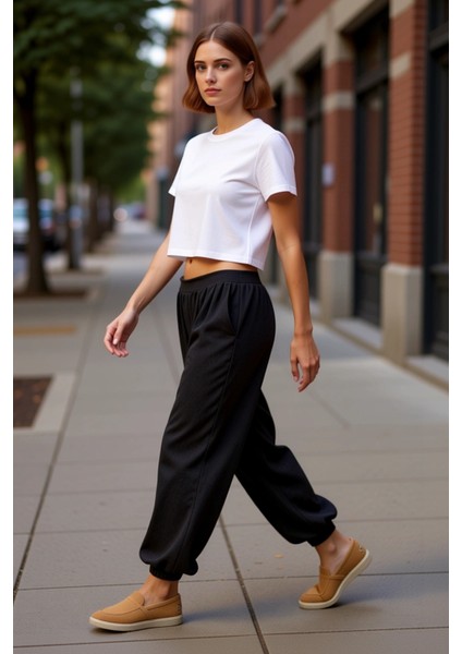 Kadın Bürümcük Jogger Pantolon Fonksiyonel Dayanıklı Kaliteli Konforlu Estetik Premium Şık