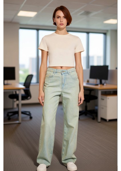 Kadın Vintage Geniş Paça Denim Pantolon Fonksiyonel Dayanıklı Kaliteli Konforlu Estetik Şık modelleri