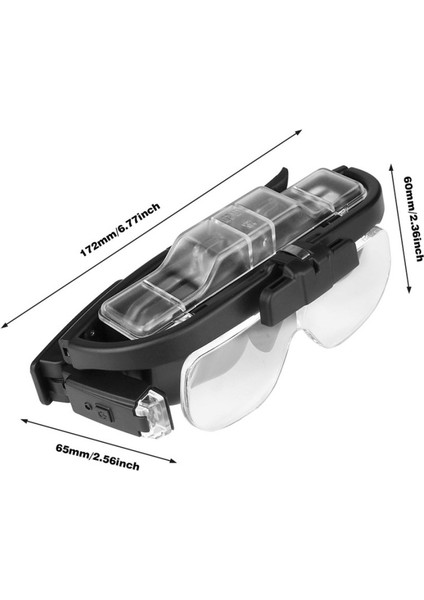 Şarjlı Gözlük Tip Büyüteç Mercek Lup Lensleriyle Taşıma Çantalı 11642DC fırsatları