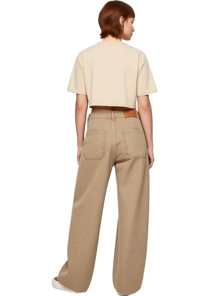 Kadın Geniş Paça Culotte Jean Pantolon Fonksiyonel Dayanıklı Kaliteli Konforlu Estetik Şık indirimleri