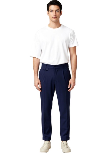 Erkek Açık Dokuma Kumaş Pileli Pantolon Fonksiyonel Dayanıklı Kaliteli Konforlu Estetik Şık fırsatları