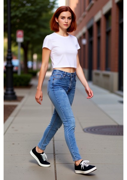 Kadın Yüksek Bel Esnek Skinny Jean Fonksiyonel Dayanıklı Kaliteli Konforlu Estetik Premium indirimleri