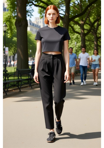 Kadın Havuç Kesim Örme Pantolon Fonksiyonel Dayanıklı Kaliteli Konforlu Estetik Premium Şık modelleri