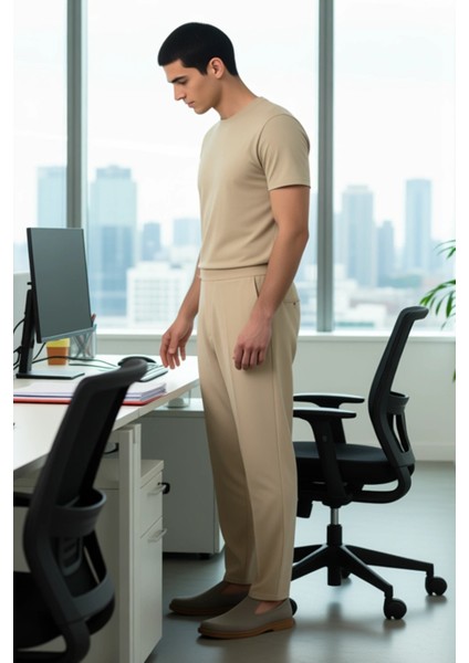 Erkek Boru Paça Kumaş Pantolon Fonksiyonel Dayanıklı Kaliteli Konforlu Estetik Premium Şık