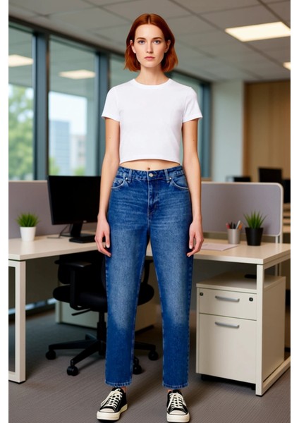 Kadın Gece Yüksek Bel Mom Jean Pantolon Fonksiyonel Dayanıklı Kaliteli Konforlu Estetik Şık fiyatları