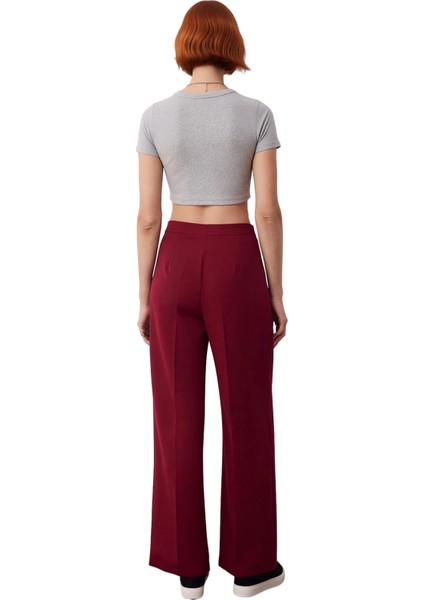 Kadın Wide Leg Dokuma Kumaş Pantolon Fonksiyonel Dayanıklı Kaliteli Konforlu Estetik Rahat indirimleri