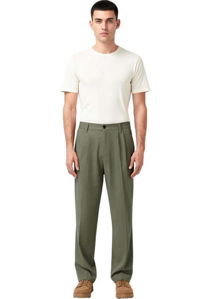 Erkek Casual Baggy Fit Pileli Kumaş Pantolon Fonksiyonel Dayanıklı Kaliteli Konforlu Rahat fırsatları