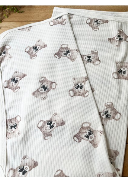 Naturel Ayıcık Pamuklu 80×95 cm Tek Kat Penye Bebek Battaniye fırsatları