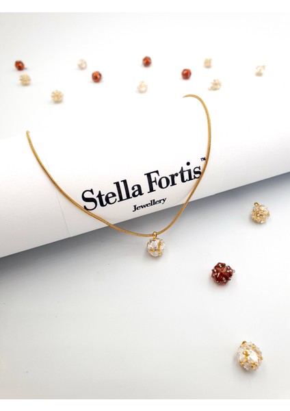 Kırmızı Işıltılı Küre Uçlu Minimal Kolye – Yılan Zincir fırsatları
