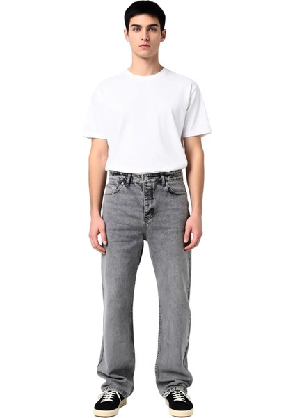 Erkek Bol Kesim Denim Pantolon Normal Bel Fonksiyonel Dayanıklı Kaliteli Konforlu Estetik Şık fırsatları