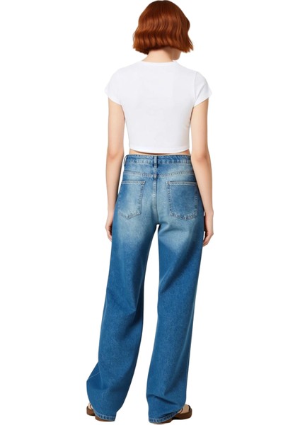 Genç Kadın Wide Leg Denim Pantolon Fonksiyonel Dayanıklı Kaliteli Konforlu Estetik Premium fiyatları
