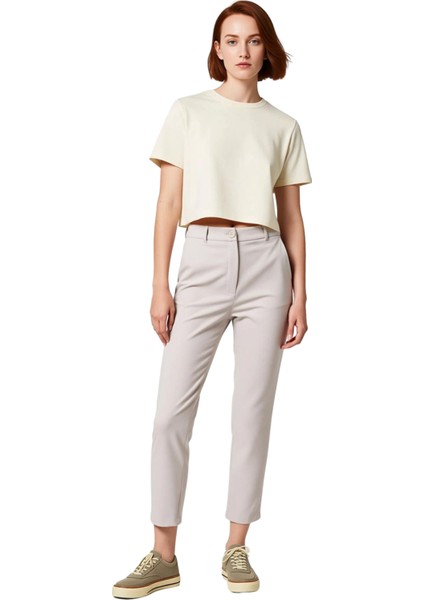 Kadın Düz Dokuma Kumaş Cigarette Pantolon Fonksiyonel Dayanıklı Kaliteli Konforlu Estetik Şık fırsatları