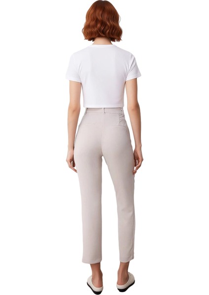 Kadın Düz Dokuma Kumaş Cigarette Pantolon Fonksiyonel Dayanıklı Kaliteli Konforlu Estetik Şık indirimleri