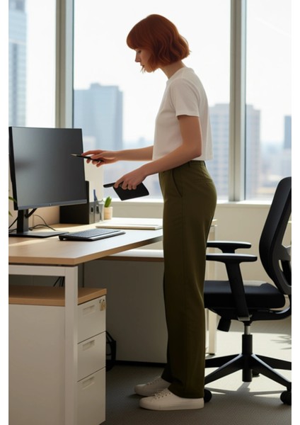 Kadın Yüksek Bel Geniş Paça Keten Pantolon Fonksiyonel Dayanıklı Kaliteli Konforlu Estetik modelleri