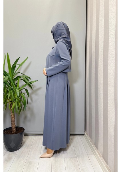 Triko Elbise Ceket Takım Kurşun T25PF-0003 fiyatları