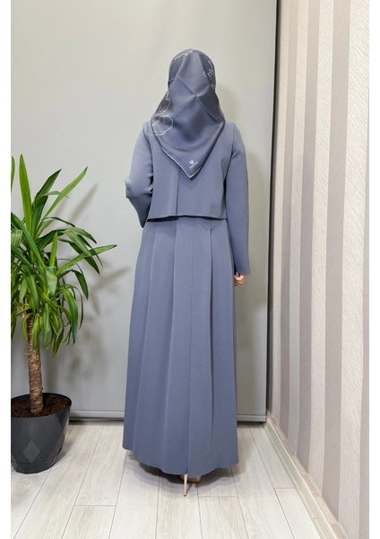 Triko Elbise Ceket Takım Kurşun T25PF-0003 modelleri