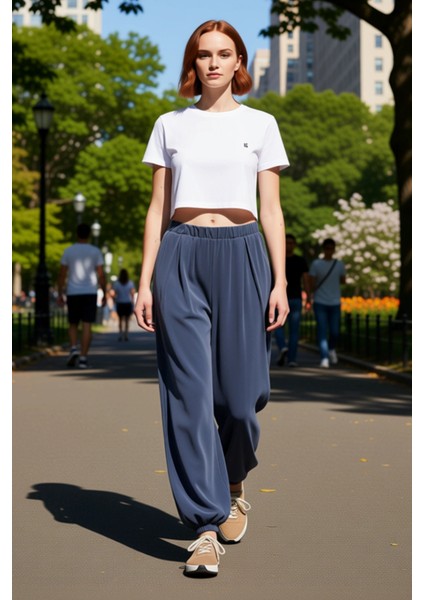 Kadın Pileli Şalvar Kesim Örme Pantolon Antrasit Modal Fonksiyonel Dayanıklı Kaliteli Spor fiyatları