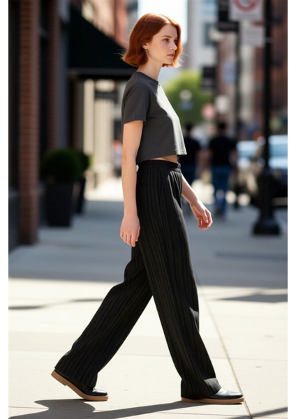 Kadın Dokulu Yüksek Bel Boru Paça Pantolon Fonksiyonel Dayanıklı Kaliteli Konforlu Estetik modelleri