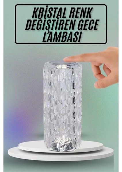 Masa ve Gece Lambası Şık ve Dayanıklı Sensörlü Şarjlı Kristal Lamba fiyatları