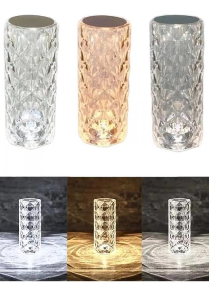 Masa ve Gece Lambası Şık ve Dayanıklı Sensörlü Şarjlı Kristal Lamba fırsatları