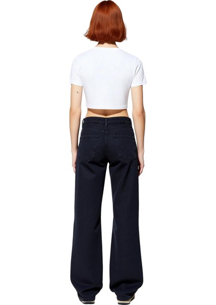 Kadın Wide Leg Denim Pantolon Yırtık Detaylı Fonksiyonel Dayanıklı Kaliteli Konforlu Rahat fiyatları