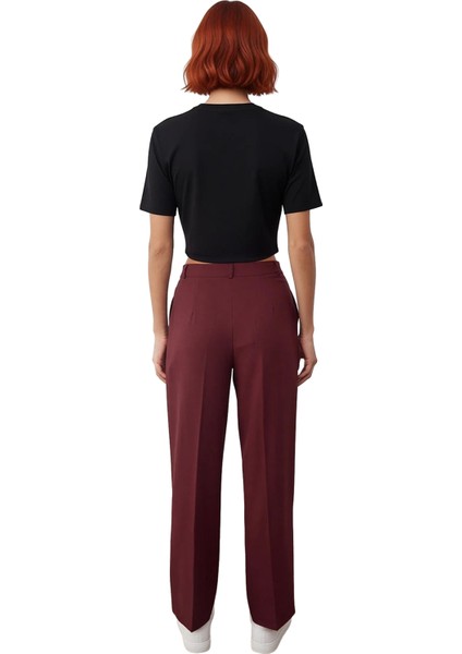 Kadın Straight Fit Dokuma Kumaş Pantolon Fonksiyonel Dayanıklı Kaliteli Konforlu Estetik Şık indirimleri