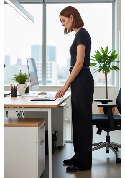 Kadın Geniş Paça Kemer Detaylı Pantolon Fonksiyonel Dayanıklı Kaliteli Konforlu Estetik Şık fiyatları