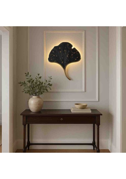 Siyah Gold Damarlı Mabet Yaprağı Aplik – 35×32 – 9 Volt Pilli fiyatları