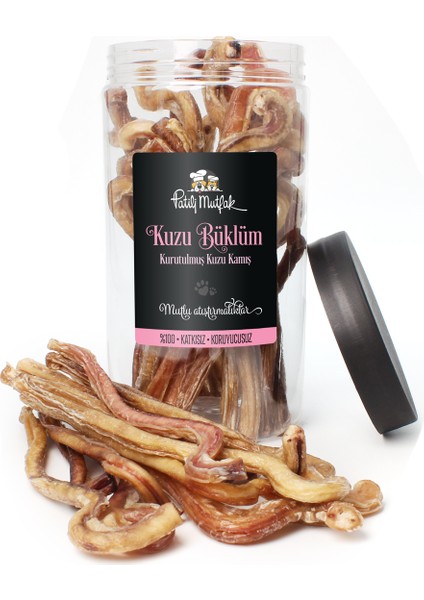 Kuzu Büklüm - Kurutulmuş Kuzu Kamış - %100 Doğal Köpek Ödül Maması (150 G) fiyatları