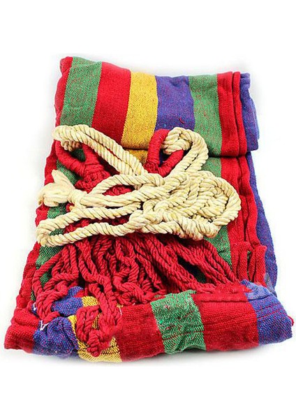 Kanvas Çantalı Hamak Çubuklu Kırmızı Çizgiler 190 x 80 CM modelleri