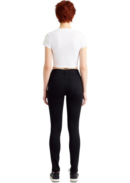 Kadın Yüksek Bel Dar Paça Denim Pantolon Fonksiyonel Dayanıklı Kaliteli Konforlu Estetik Şık indirimleri