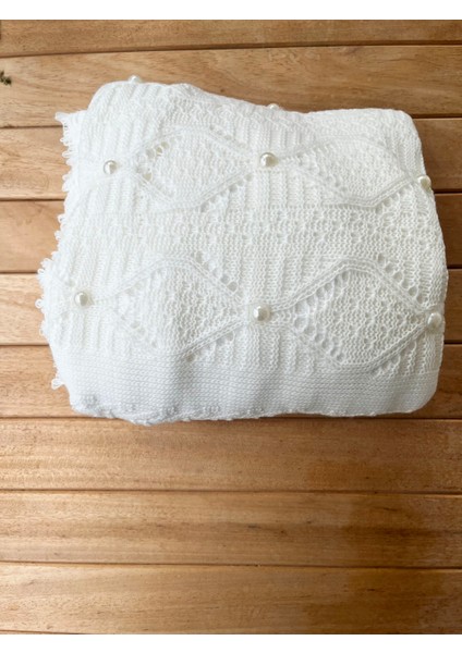 Triko Örgülü Wellsoft Döşemeli Incili 100 x 100 cm Bebek Battaniyesi fiyatları