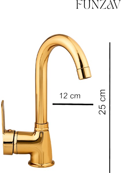 Cygnus Gold Banyo Lavabo Bataryası Modern Şık Dayanıklı Gold Tasarım Lavabo Musluğu modelleri