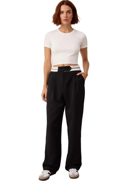 Kadın Wide Leg Kumaş Pantolon Yüksek Bel Detaylı Fonksiyonel Dayanıklı Kaliteli Konforlu Şık fırsatları