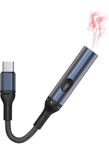 USB Şarjlı Alevsiz Çakmak Type C Kablolu Alüminyum Gövde Elektronik Telefon Kamp Araç Çakmağı fiyatları