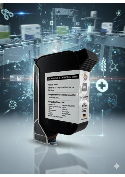 Hp 45 Wolke Videojet QCW6600 Muadil Plotter Kartuş