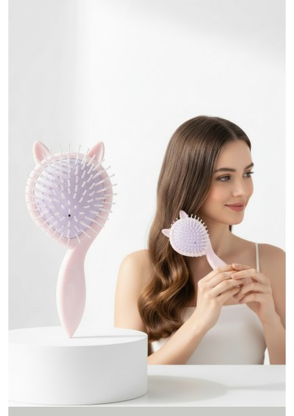 Doğal Antistatik Hava Yastıklı Saç Fırçası - Dolaşık Saç Açıcı Tarak 722385