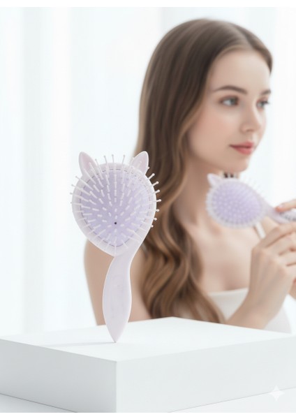 Doğal Antistatik Hava Yastıklı Saç Fırçası - Dolaşık Saç Açıcı Tarak 722385 fırsatları