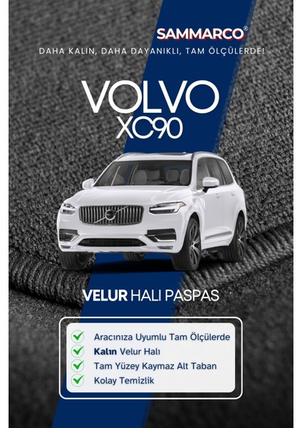 Volvo XC90 2019 Halı Paspas Velur Paspas Kumaş Paspas Oto Paspas fiyatları