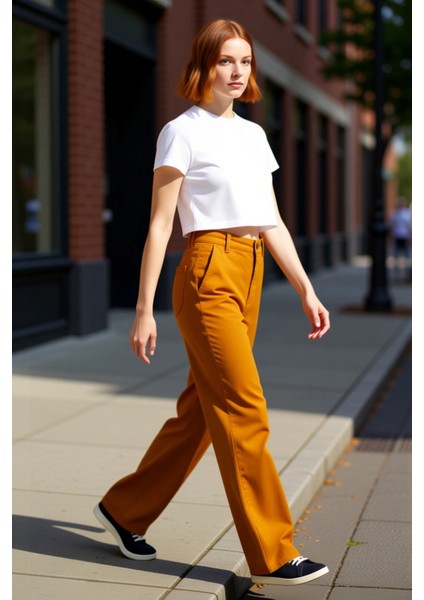 Kadın Cool & Comfort Wide Leg Tencel Jean Pantolon Fonksiyonel Dayanıklı Kaliteli Konforlu indirimleri