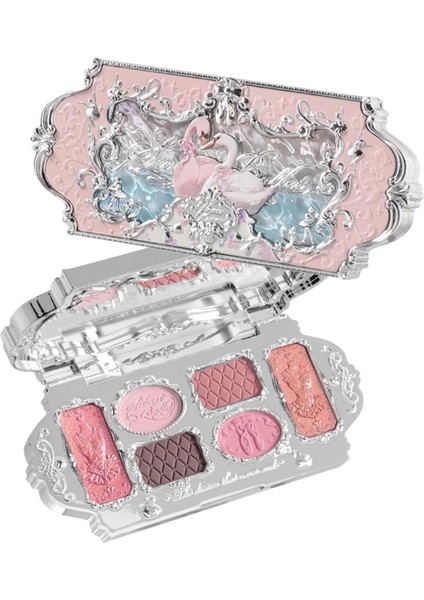 Swan Ballet Göz Farı Paleti,03 Pembe Kuğu, 6 Renk, Mat & Işıltılı