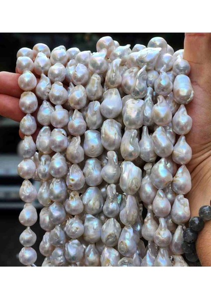 %100 Doğal Büyük Barok Inci Dizesi 1 Adet