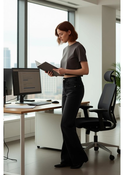 Kadın Açık Düşük Bel Geniş Paça Denim Pantolon Fonksiyonel Dayanıklı Kaliteli Konforlu Şık fiyatları