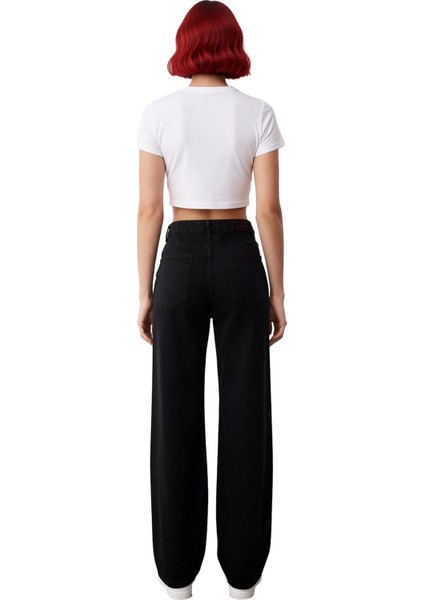 Kadın Bol Paça Denim Pantolon Fonksiyonel Dayanıklı Kaliteli Konforlu Estetik Premium Spor indirimleri