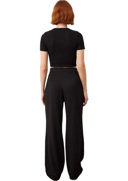 Kadın Pileli Wide Leg Pantolon Yüksek Bel Fonksiyonel Dayanıklı Kaliteli Konforlu Estetik Şık indirimleri